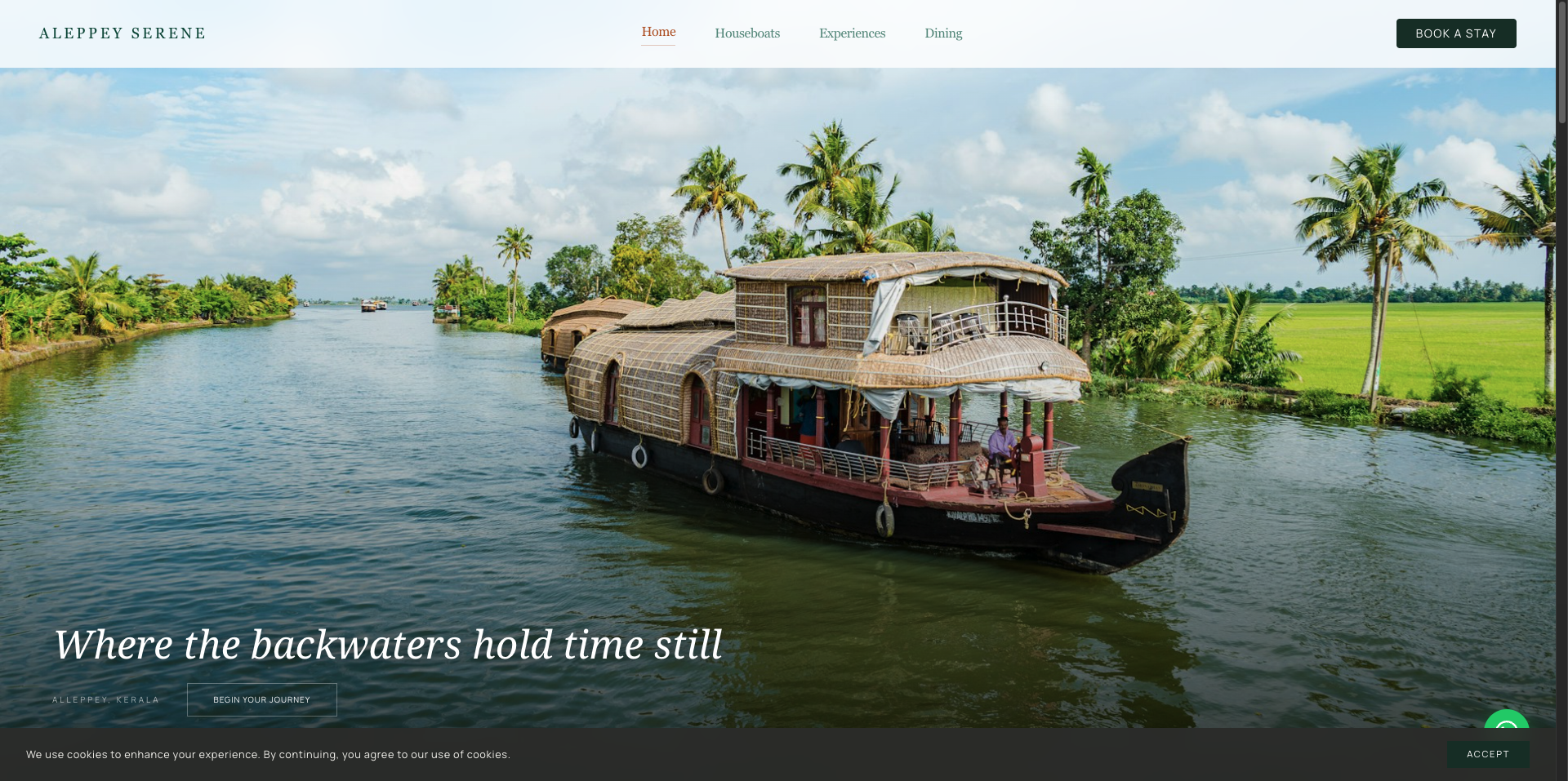 Alleppey Serene website preview