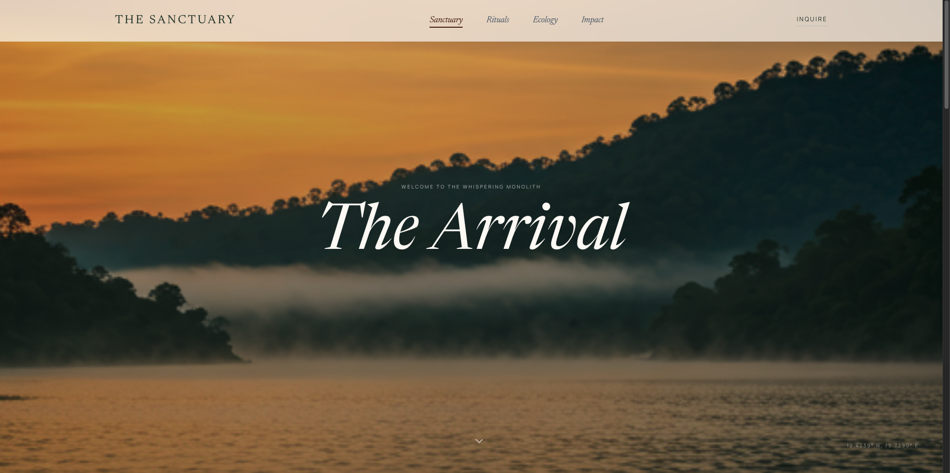 The Sanctuary website preview