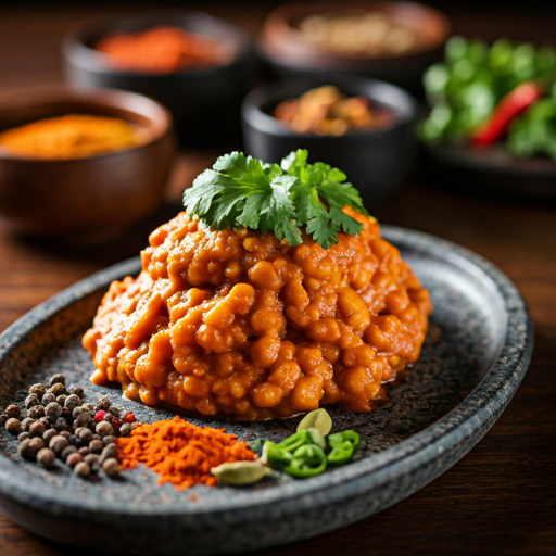 Artisanal Indian dish